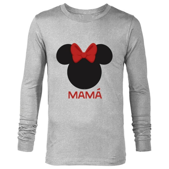 Disney Minnie Mouse Mamá Mom Red Bow Family Día de la Madre - Long Sleeve T-Shirt for Men - Customized-Athletic Heather