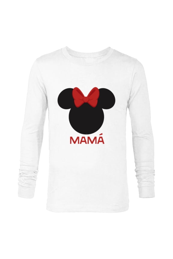Minnie Mouse Mamá Mom Red Bow Family Día de la Madre - Long Sleeve T-Shirt for Men - Customized-White