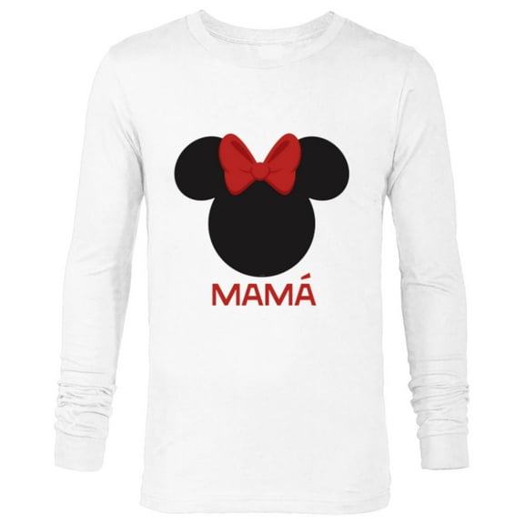 Disney Minnie Mouse Mamá Mom Red Bow Family Día de la Madre - Long Sleeve T-Shirt for Men - Customized-White