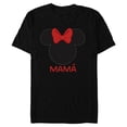 thumbnail image 1 of Disney Minnie Mouse Mamá Mom Red Bow Family Día de la Madre - Short Sleeve Blended T-Shirt for Adults - Customized-Black, 1 of 5