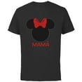 thumbnail image 1 of Disney Minnie Mouse Mamá Mom Red Bow Family Día de la Madre - Short Sleeve Cotton T-Shirt for Adults - Customized-Black, 1 of 5