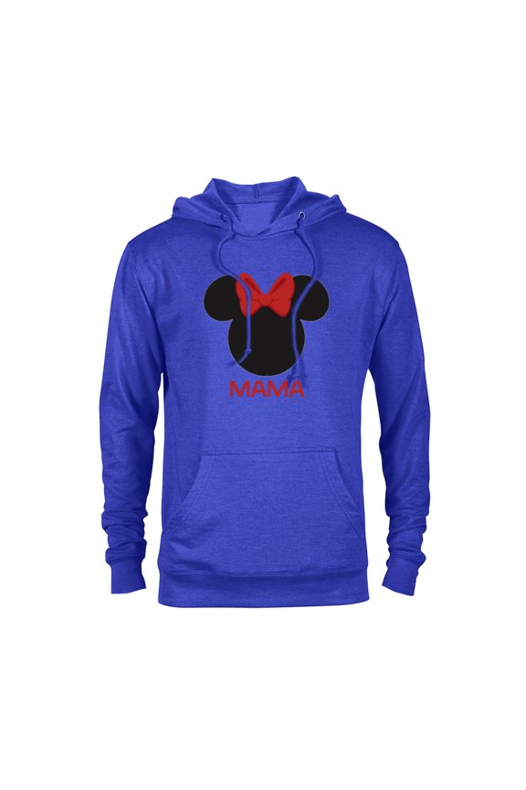 Minnie Mouse Mama Mom Red Bow Family Mother’s Day - Pullover Hoodie for Adults - Customized-Royal