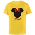 thumbnail image 1 of Disney Minnie Mouse Mama Mom Red Bow Family Mother’s Day - Short Sleeve Cotton T-Shirt for Adults - Customized-Yellow, 1 of 5