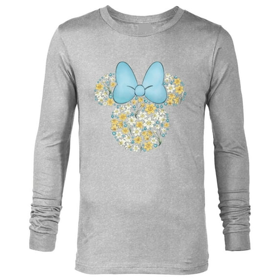 Disney Minnie Mouse March Birth Month Birthstone & Flowers - Long Sleeve T-Shirt for Men - Customized-Athletic Heather