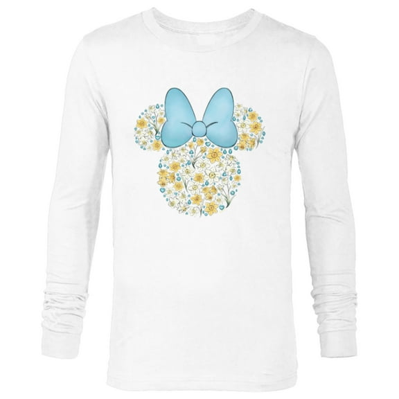 Disney Minnie Mouse March Birth Month Birthstone & Flowers - Long Sleeve T-Shirt for Men - Customized-White