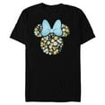 thumbnail image 1 of Disney Minnie Mouse March Birth Month Birthstone & Flowers - Short Sleeve Blended T-Shirt for Adults - Customized-Black, 1 of 5