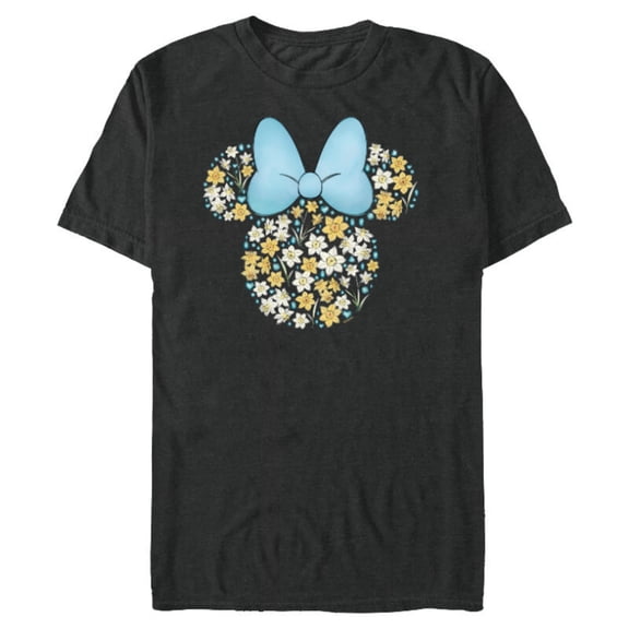 Disney Minnie Mouse March Birth Month Birthstone & Flowers - Short Sleeve Blended T-Shirt for Adults - Customized-Dark Heather