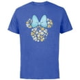thumbnail image 1 of Disney Minnie Mouse March Birth Month Birthstone & Flowers - Short Sleeve Cotton T-Shirt for Adults - Customized-Royal Heather, 1 of 5