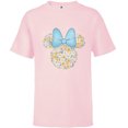 thumbnail image 1 of Disney Minnie Mouse March Birth Month Birthstone & Flowers - Short Sleeve T-Shirt for Kids - Customized-Soft Pink, 1 of 5