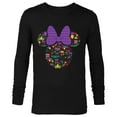thumbnail image 1 of Disney Minnie Mouse Mardi Gras Carnival Holiday Icon - Long Sleeve T-Shirt for Men - Customized-Black, 1 of 5