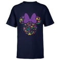thumbnail image 1 of Disney Minnie Mouse Mardi Gras Carnival Holiday Icon - Short Sleeve T-Shirt for Kids - Customized-Navy, 1 of 5
