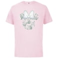 thumbnail image 1 of Disney Minnie Mouse May Birth Month Birthstone & Flowers - Short Sleeve Cotton T-Shirt for Adults - Customized-Soft Pink, 1 of 5