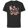 thumbnail image 1 of Disney Minnie Mouse Mermaid Sis of the Birthday Girl - Short Sleeve Cotton T-Shirt for Adults - Customized-Black, 1 of 5