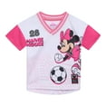 thumbnail image 1 of Disney Minnie Mouse Mesh Soccer Jersey T-Shirt Toddler to Big Kid, 1 of 5