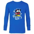 thumbnail image 1 of Disney Minnie Mouse Mickey Forever Love Hug Valentine’s Day - Long Sleeve T-Shirt for Men - Customized-Navy, 1 of 5