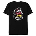 thumbnail image 1 of Disney Minnie Mouse Mickey Forever Love Hug Valentine’s Day - Short Sleeve Blended T-Shirt for Adults - Customized-Black, 1 of 5