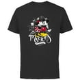 thumbnail image 1 of Disney Minnie Mouse Mickey Forever Love Hug Valentine’s Day - Short Sleeve Cotton T-Shirt for Adults - Customized-Black, 1 of 5