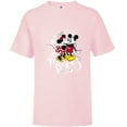 thumbnail image 1 of Disney Minnie Mouse Mickey Forever Love Hug Valentine’s Day - Short Sleeve T-Shirt for Kids - Customized-Soft Pink, 1 of 5