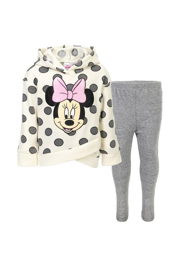 Minnie Mouse Mickey Mouse Fleece Hoodie and Leggings Outfit Set Infant to Big Kid