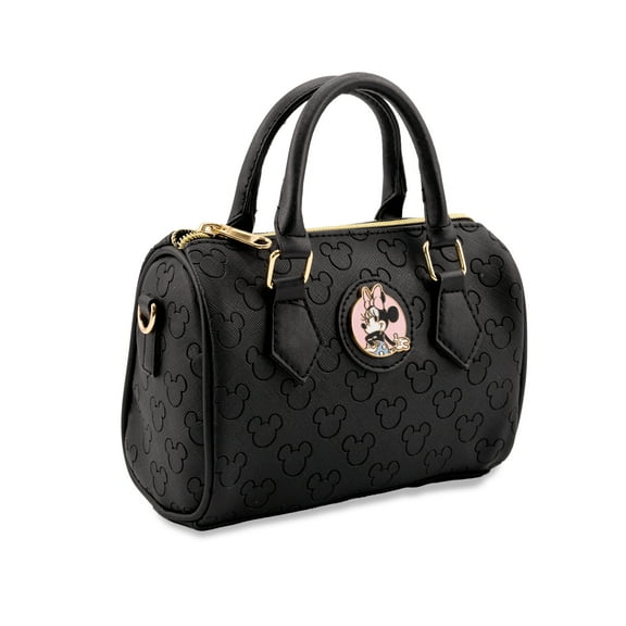 Disney Minnie Mouse Mini Purse Crossbody Handbag for Women | Leather Women's Shoulder Handbag Satchel with Embossed Print | Minnie Mouse Accessories for Girls, Boys, Adults, Unisex