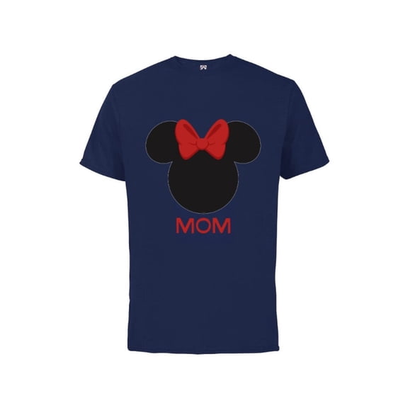 Disney Minnie Mouse Mom Family - Short Sleeve Cotton T-Shirt for Adults - Customized-Athletic Navy