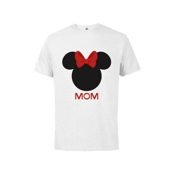 Disney Minnie Mouse Mom Family - Short Sleeve Cotton T-Shirt for Adults - Customized-White
