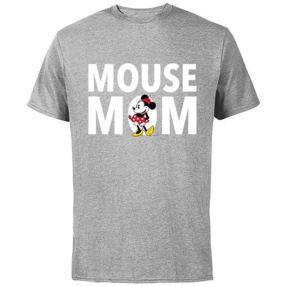 Disney Minnie Mouse Mom - Short Sleeve Cotton T-Shirt for Adults - Customized-Athletic Heather