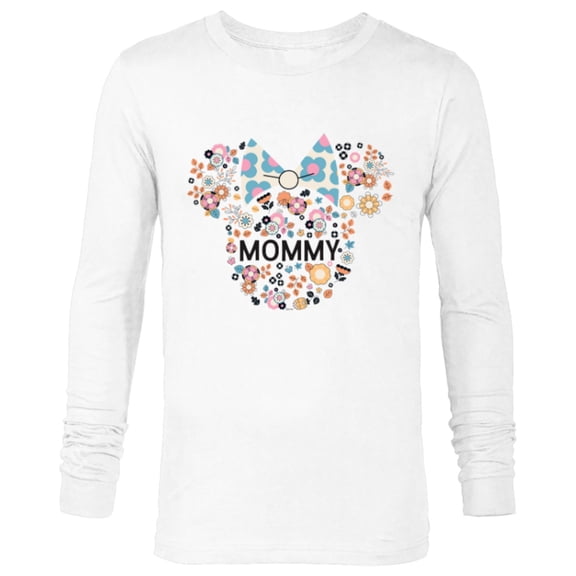 Disney Minnie Mouse Mommy Mom Icon Flowers Mother’s Day - Long Sleeve T-Shirt for Men - Customized-White