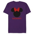thumbnail image 1 of Disney Minnie Mouse Mommy Mom Red Bow Family Mother’s Day - Short Sleeve Blended T-Shirt for Adults - Customized-Purple, 1 of 5