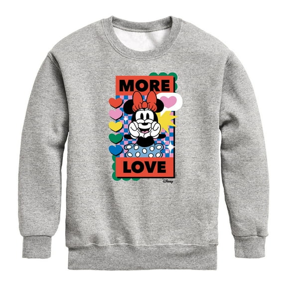 Disney - Minnie Mouse - More Love & Hearts - Youth Crewneck Fleece Sweatshirt