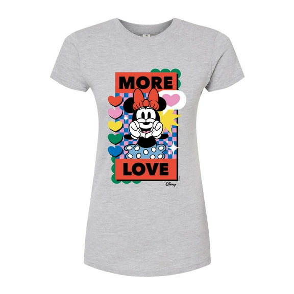Disney - Minnie Mouse - More Love - Juniors Fitted Graphic T-Shirt