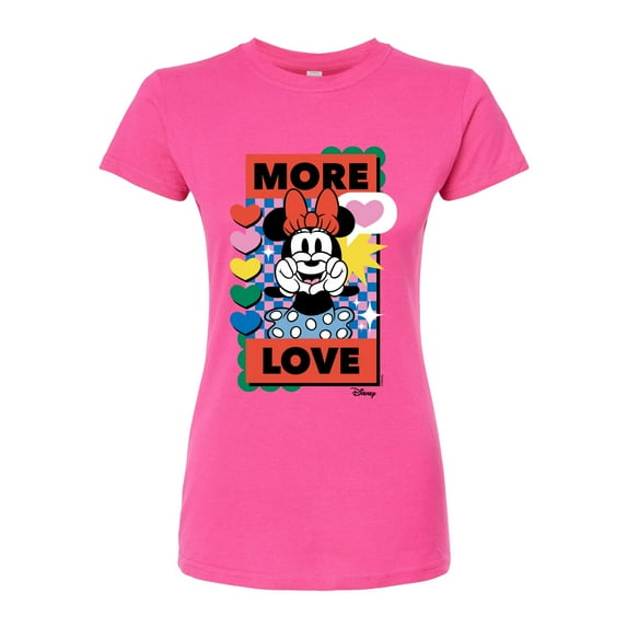 Disney - Minnie Mouse - More Love - Juniors Fitted Graphic T-Shirt