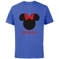thumbnail image 1 of Disney Minnie Mouse Mother Japanese Red Bow Mother’s Day - Short Sleeve Cotton T-Shirt for Adults - Customized-Royal Heather, 1 of 5
