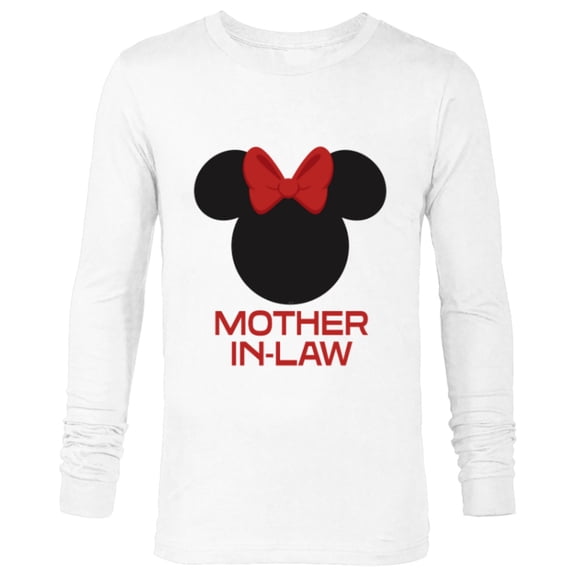 Disney Minnie Mouse Mother-in-Law Red Bow Mother’s Day - Long Sleeve T-Shirt for Men - Customized-White