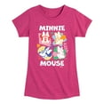 thumbnail image 1 of Disney - Minnie Mouse Multicolored Grid - Toddler & Youth Girls Short Sleeve Graphic T-Shirt, 1 of 5