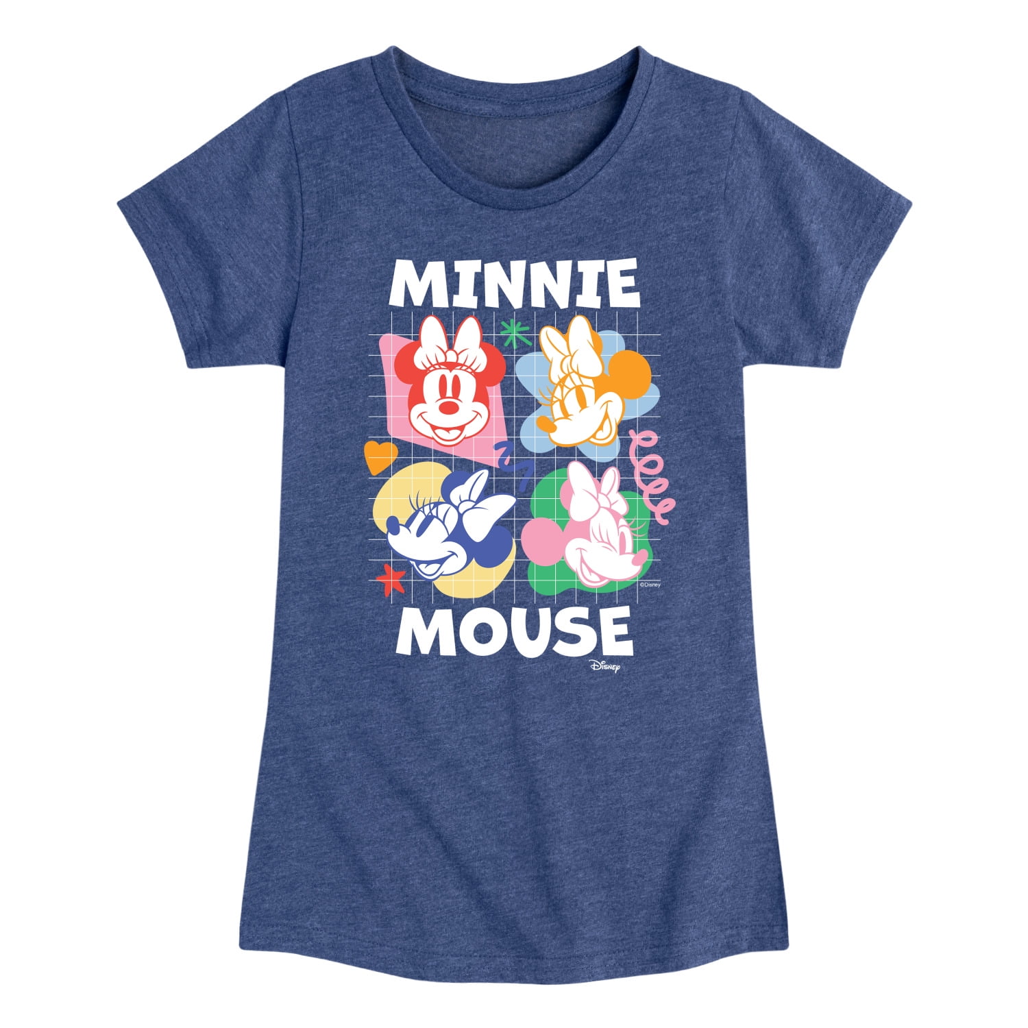 Disney - Minnie Mouse Multicolored Grid - Toddler & Youth Girls Short ...