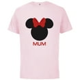 thumbnail image 1 of Disney Minnie Mouse Mum Mother Red Bow Family Mother’s Day - Short Sleeve Cotton T-Shirt for Adults - Customized-Soft Pink, 1 of 5
