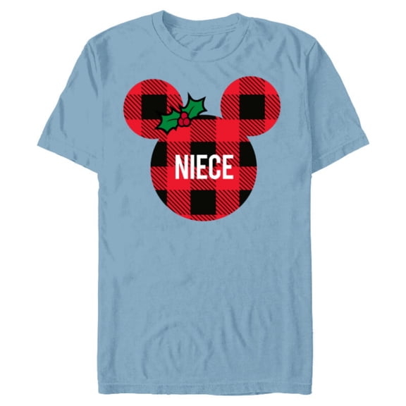 Disney Minnie Mouse NIECE Holiday Familys - Short Sleeve Blended T-Shirt for Adults - Customized-Ocean Blue