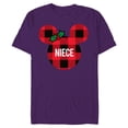 thumbnail image 1 of Disney Minnie Mouse NIECE Holiday Familys - Short Sleeve Blended T-Shirt for Adults - Customized-Purple, 1 of 5