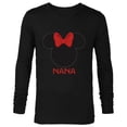 thumbnail image 1 of Disney Minnie Mouse Nana Grandma Red Bow Family Mother’s Day - Long Sleeve T-Shirt for Men - Customized-Black, 1 of 5