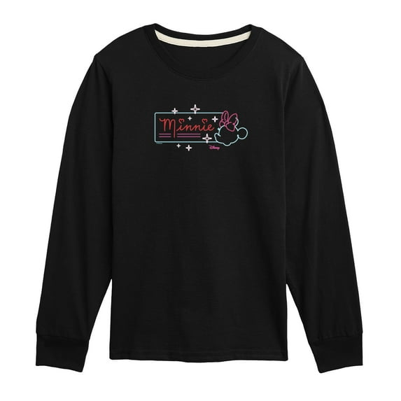Disney - Minnie Mouse - Neon Highlight - Youth Long Sleeve Graphic T-Shirt