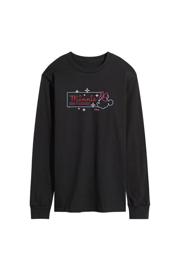 - Minnie Mouse - Neon Minnie Sign - Men's Long Sleeve T-Shirt