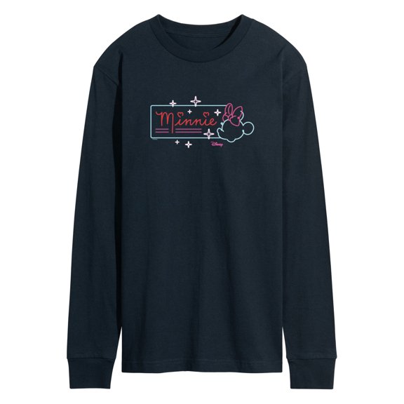 Disney - Minnie Mouse - Neon Minnie Sign - Men's Long Sleeve T-Shirt