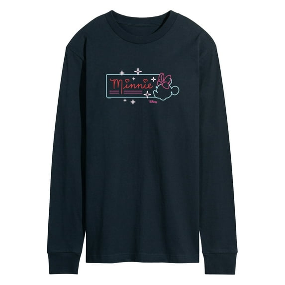 Disney - Minnie Mouse - Neon Minnie Sign - Men's Long Sleeve T-Shirt