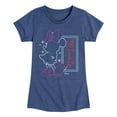 thumbnail image 1 of Disney - Minnie Mouse Neon Outlined - Toddler & Youth Girls Short Sleeve Graphic T-Shirt, 1 of 5