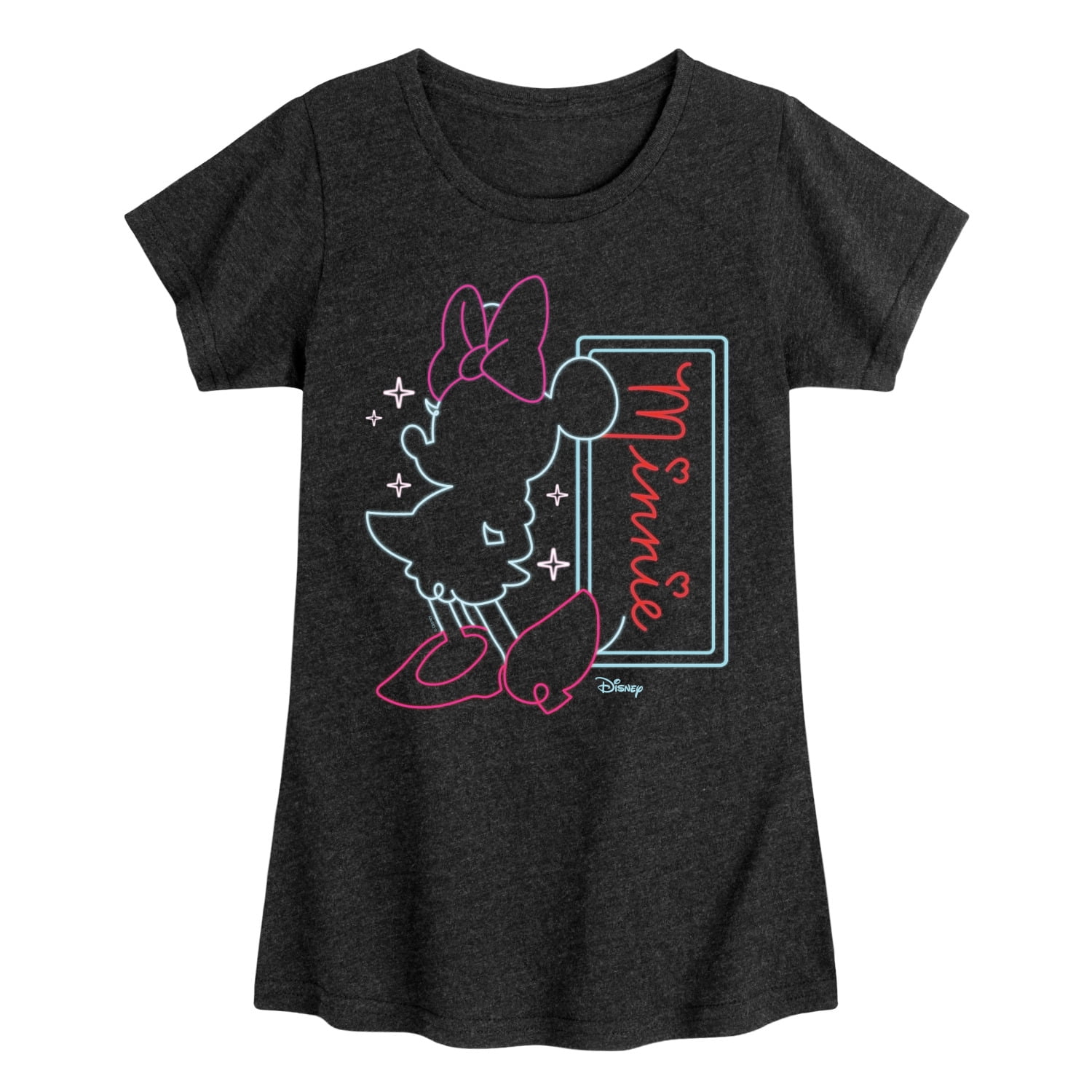 Disney - Minnie Mouse Neon Outlined - Toddler & Youth Girls Short ...