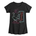 thumbnail image 1 of Disney - Minnie Mouse Neon Outlined - Toddler & Youth Girls Short Sleeve Graphic T-Shirt, 1 of 5