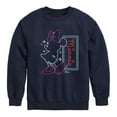 thumbnail image 1 of Disney - Minnie Mouse Neon Outlined - Youth Crewneck Fleece Sweatshirt, 1 of 5
