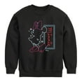 thumbnail image 1 of Disney - Minnie Mouse Neon Outlined - Youth Crewneck Fleece Sweatshirt, 1 of 5