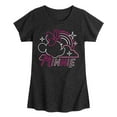 thumbnail image 1 of Disney - Minnie Mouse - Neon Rainbow & Clouds - Toddler & Youth Girls Short Sleeve Graphic T-Shirt, 1 of 5